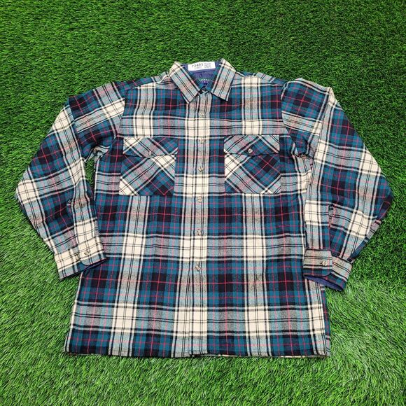 Vintage Y2K Claybrooke Outdoors Plaid Button-Down Shirt Medium - Picture 1 of 12